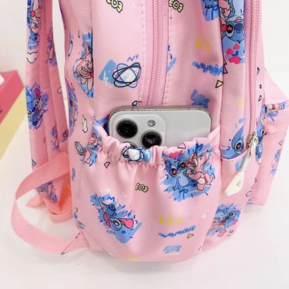 Stitch Print Student Backpack – Lightweight Daypack with Adjustable Straps for School & Daily Commute