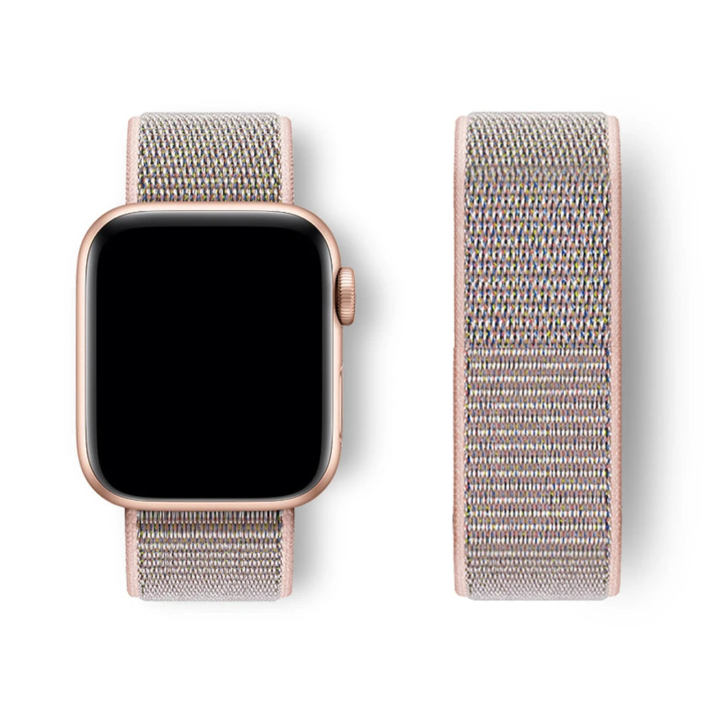 Sport Loop Strap for Apple Watch Band 40mm–49mm – Compatible with Series 3–10, SE & Ultra Adjustable Bracelet