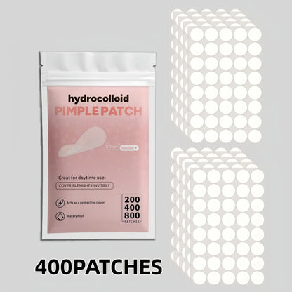 200/400/800-Piece Invisible Clear Pimple Patches - Hydrocolloid Acne Stickers in Mixed Sizes