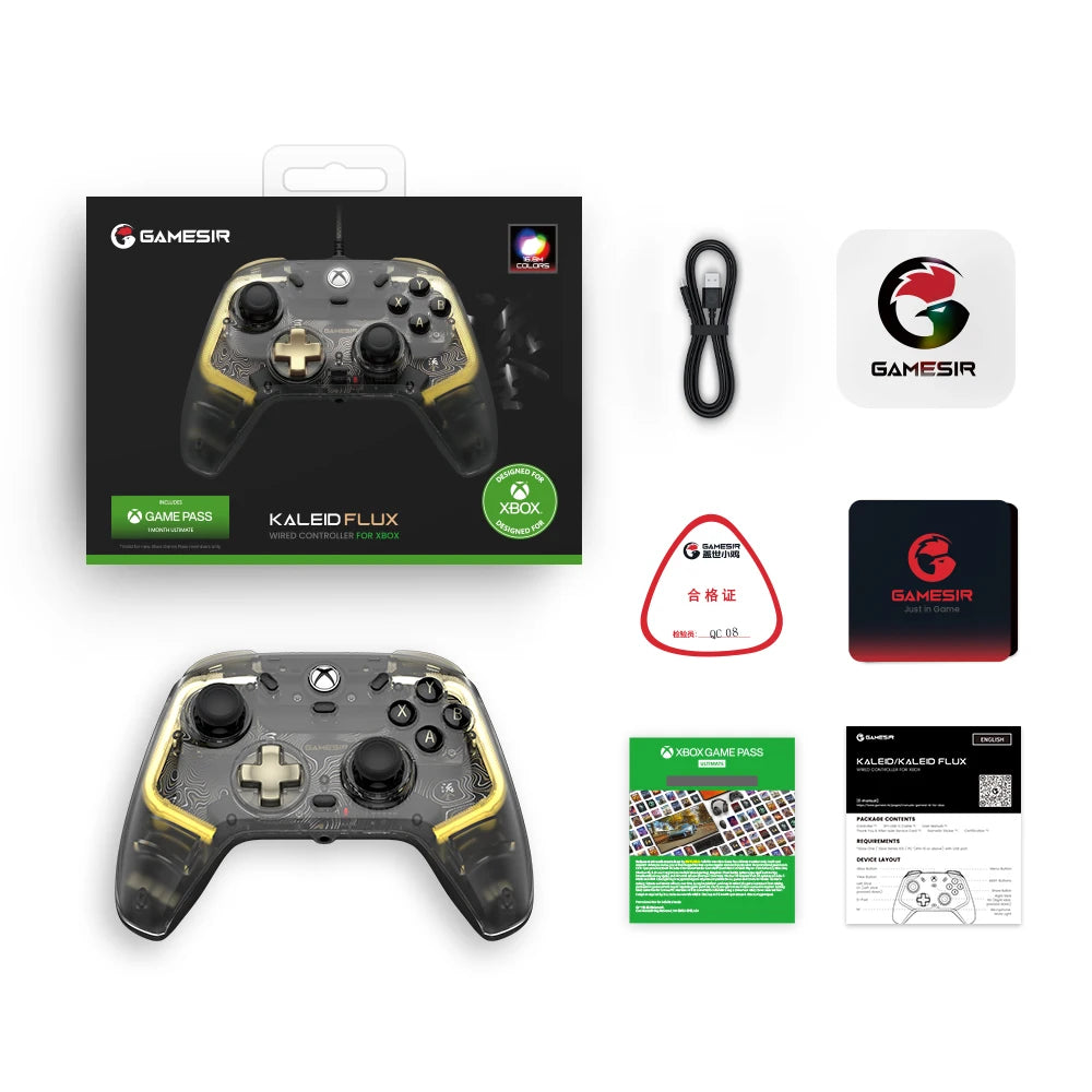 GameSir Kaleid Wired Xbox Controller – Hall Effect Joystick Gamepad for Xbox Series X, Series S & Xbox One