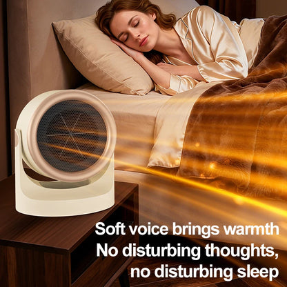 Desktop Mini Space Heater - Quiet, Energy-Efficient Fast-Heating Warm Air Blower for Dormitory, Home, Bedroom and Office Use