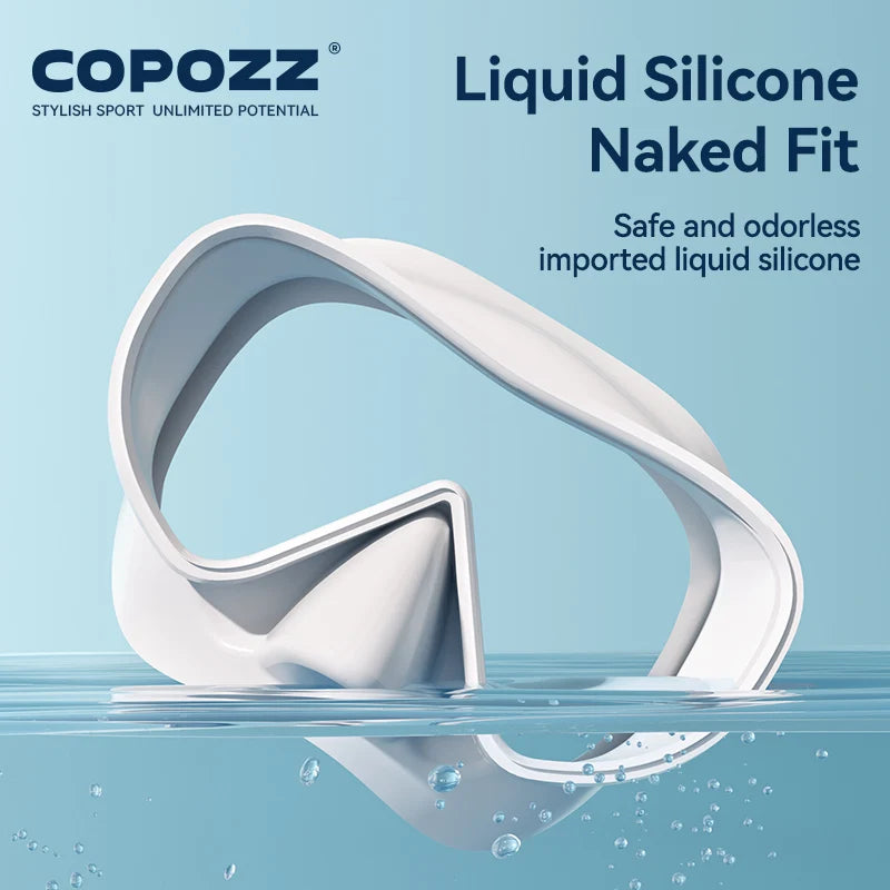 COPOZZ Full Vision Diving Mask - HD Anti-Fog Snorkeling Mask Set for Swimming & Underwater Diving