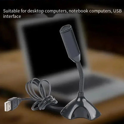 USB Studio Microphone with Adjustable Stand - Desktop Gaming, Streaming & Recording Mic for Laptop & Computer