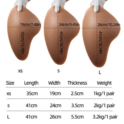 Women’s Silicone Hip & Butt Enhancer Pads – Soft Invisible Butt Lifting Inserts for Shapewear & Curvy Body Contouring