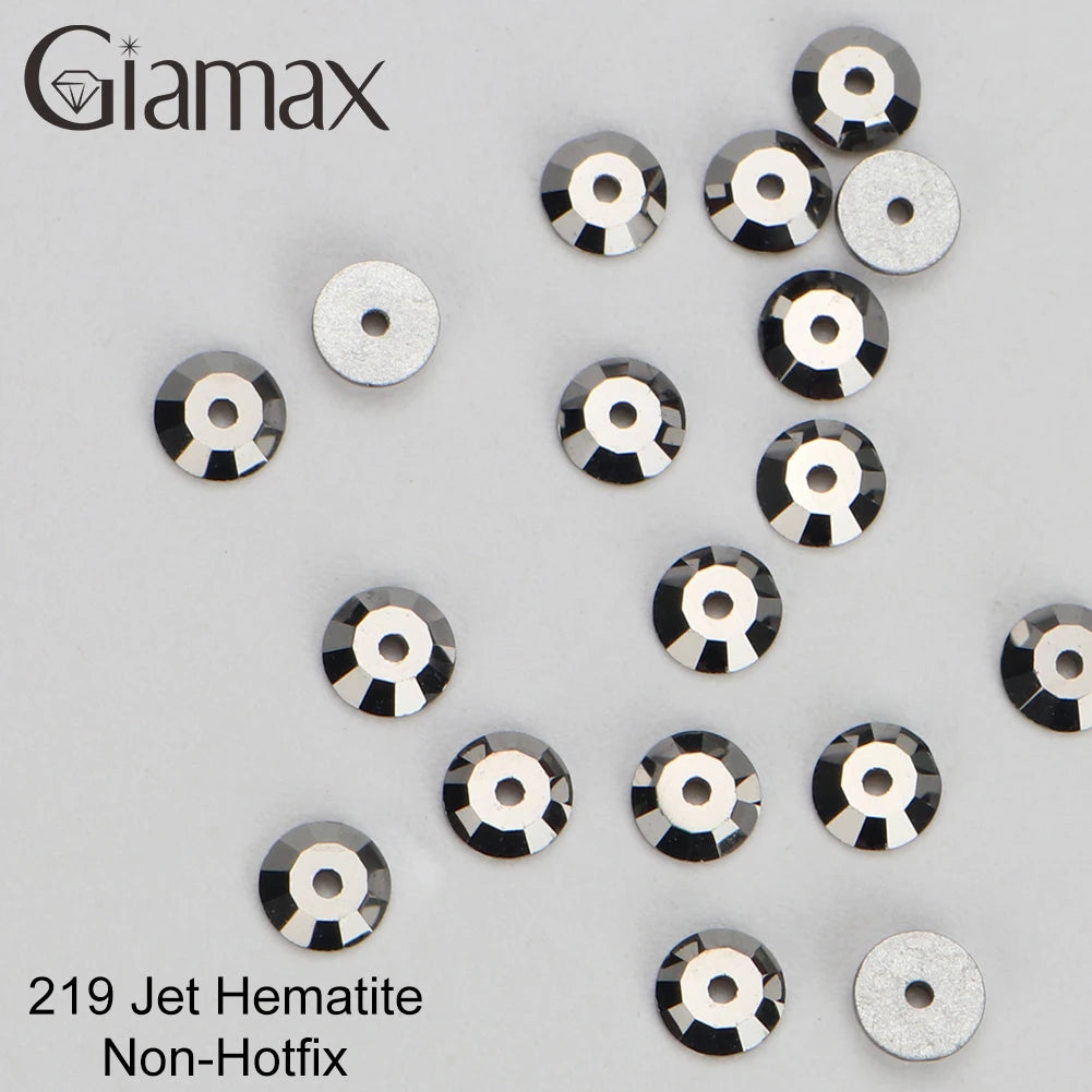 Giamax Purple Velvet Topaz Crystal Rhinestones - Flatback AB Sewing Stones for Garments, Clothes & Bags