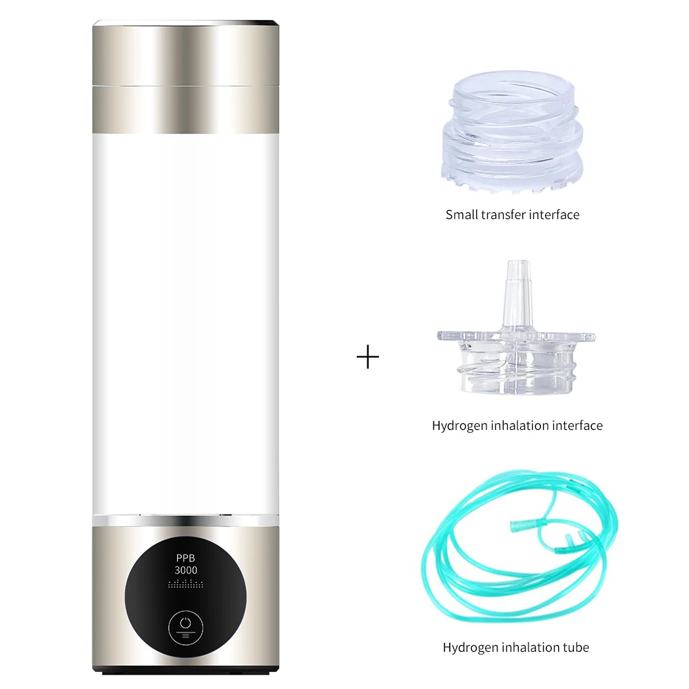 BlueVida 8th Gen Nano Hydrogen Water Generator Bottle - DuPont SPE/PEM Hydrogenator with H2 Inhaler & Touch Button