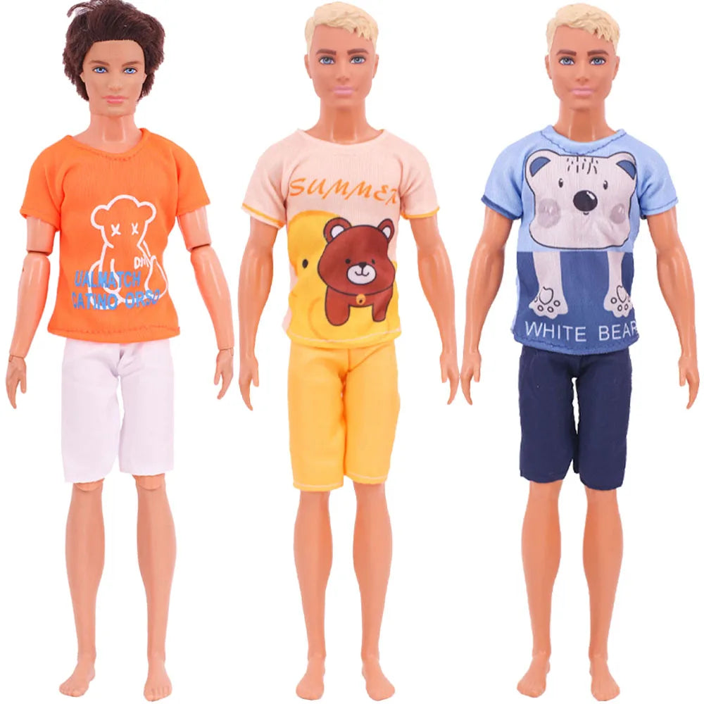 Ken Doll Accessories Set – Clothes, Shoes, Surfboard, Guitar, Violin & More for Kids Birthday Gift