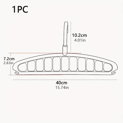 Folding Multi-Hole Clothes Hanger – Non-Slip Space-Saving Rack Organizer for Jeans, Trousers & Scarves