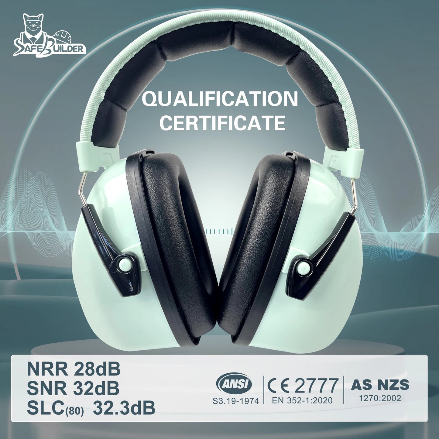 Adjustable Noise Reduction Ear Muffs NRR 28dB – SK-06P Hearing Protection Ear Defenders for Work, Mowing & Industrial Use