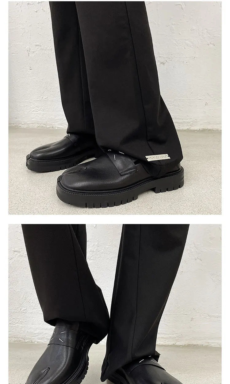CHMURY Tabi Loafers — Men & Women Split Toe Casual Shoes, Thick Sole Patent Leather 2024