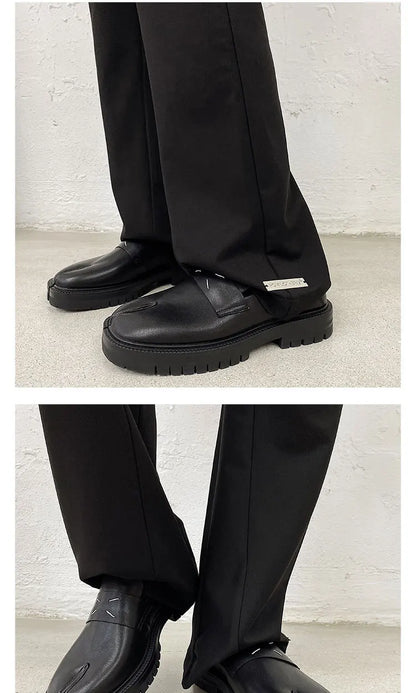 CHMURY Tabi Loafers — Men & Women Split Toe Casual Shoes, Thick Sole Patent Leather 2024
