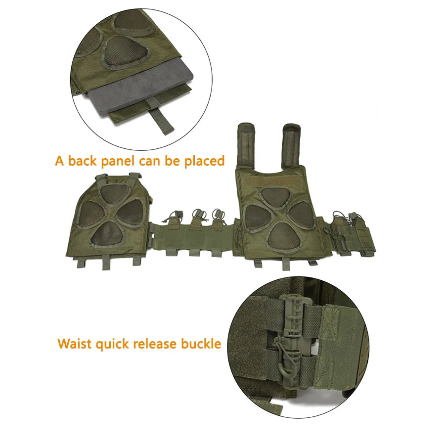 Outdoor Training Vest – Multi-Functional Waterproof MOLLE Expansion Quick-Release Wear-Resistant Tactical Vest