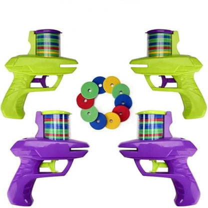 Kids Foam Disc Gun Toy – Outdoor Flying Disc Shooting Launcher for Parent-Child Interactive Play