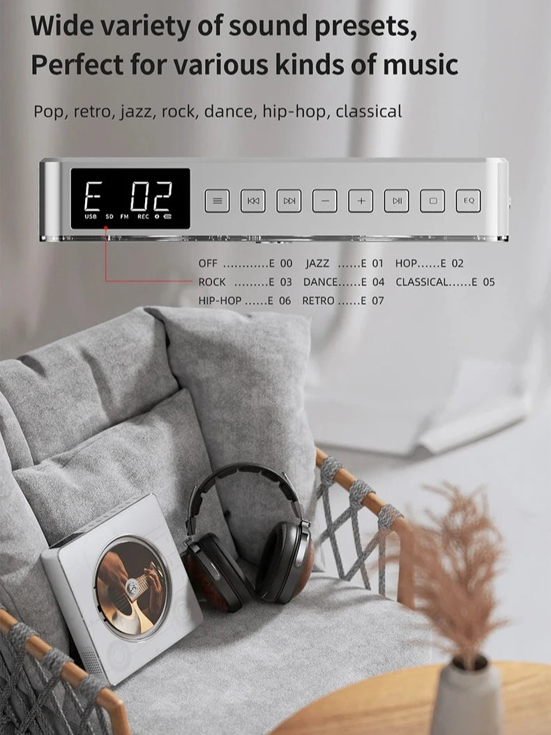 FIIO Snowsky BEATBOX Portable CD Player - FM Radio Bluetooth Speaker USB CD Ripper Rechargeable Audio Device