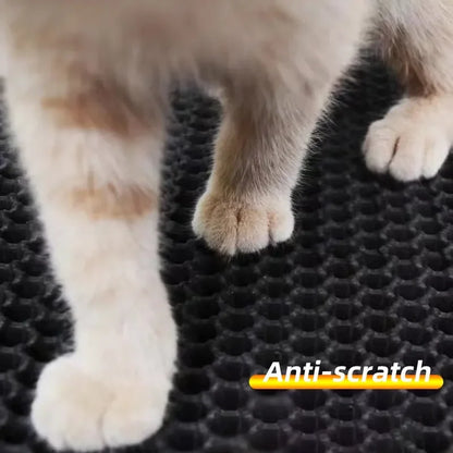 Double Layer Waterproof Pet Cat Litter Mat: Non-Slip Sand Pad for Litter Box - Washable Bed Mat for Clean and Hygienic Cat Care
