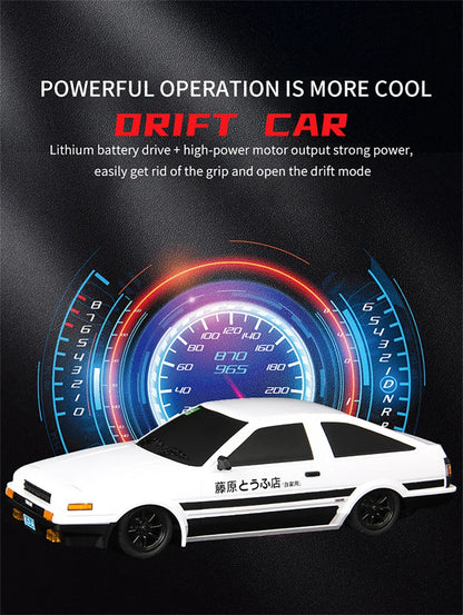 1:18 Skymaker AE86 & RX-7 FC RC Drift Cars with 2.4G Remote, ESP Gyroscope & LED Lights – Mini Racing Toy Cars