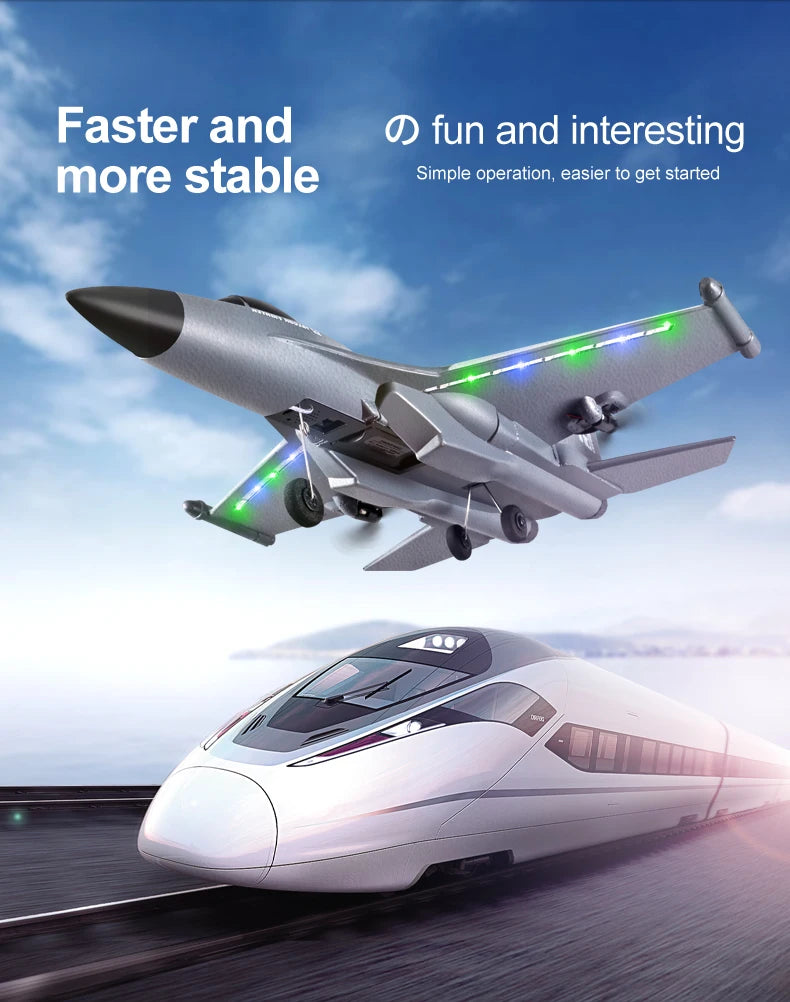 G1 Drone Glider RC Aircraft – 3-Channel Electric Foam Airplane for Beginners & Professionals, Remote Control Hand-Throwing Plane