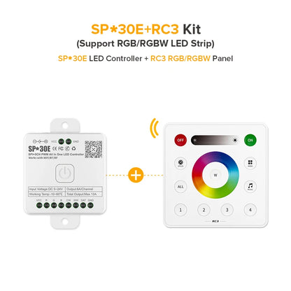 SP530E/SP630E All-in-One WiFi LED Controller, 5CH PWM SPI Pixel LED Strip Control, Compatible with WS2811 WS2812B SK6812 FCOB, Alexa & Google Home Support, Bluetooth Smart Lighting Module