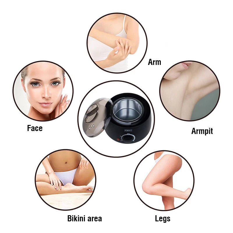 200/500ml Electric Wax Heater – Hot Paraffin Pot for Hair Removal & Waxing