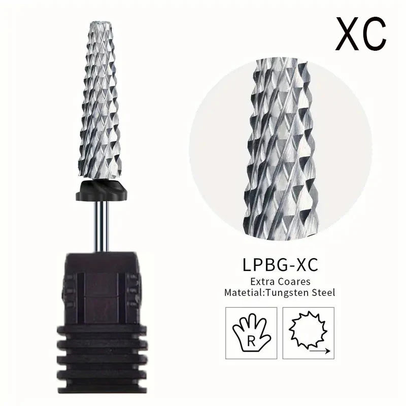 5-in-1 Extra Long 24mm Tungsten Carbide Nail Drill Bits – Safe & Efficient Gel Polish Acrylic Removal Tool