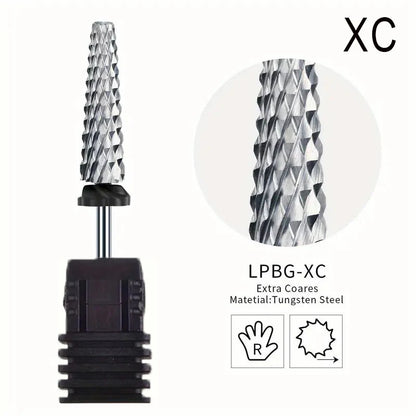 5-in-1 Extra Long 24mm Tungsten Carbide Nail Drill Bits – Safe & Efficient Gel Polish Acrylic Removal Tool