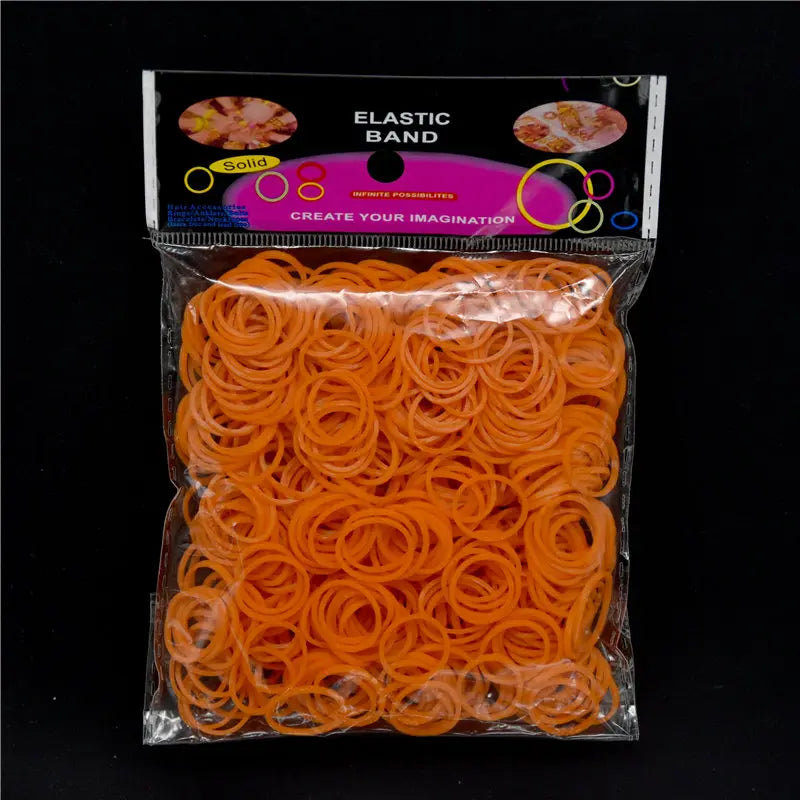 600 Colorful Rubber Loom Bands – DIY Elastic Bracelet Kit for Kids & Women Crafting