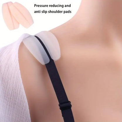 Silicone Bra Strap Cushions - Soft Non-Slip Shoulder Pads for Comfortable Bra Strap Support for Women