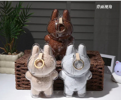 Labubu Transparent Protective Cover – Stuffed Toy Display Bag, Mini Portable Storage Box for Labubu I & II Dolls