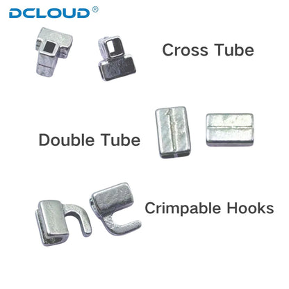 Orthodontic Lingual Button & Crimpable Hook Set – Metal Bondable Dental Traction Eyelets & Accessories for Dentistry Use