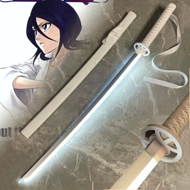 40-Inch LED Luminous Katana - Kuchiki Rukia Anime Cosplay Prop Sword with Light-Up Blade