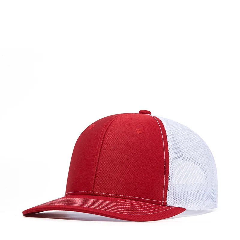 Custom Logo Snapback Hat - Embroidered Mesh Sports Cap for Men & Women, Adjustable Baseball Cap