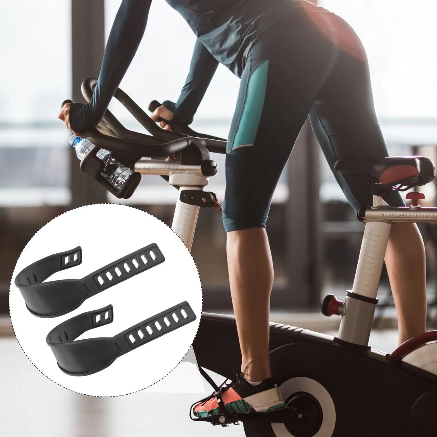 Straps Fitness Equipment – Toe Footrest Clips for Cycling, Universal Pedals & Foot Clips for Gym Bikes