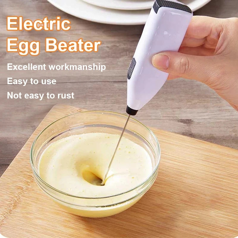 Portable Automatic Egg Beater & Milk Frother - Electric Coffee Whisk Mixer for Effortless Frothing - Kitchen Coffee Tool