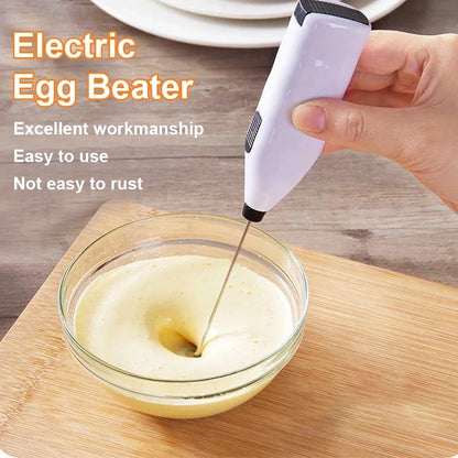 Portable Automatic Egg Beater & Milk Frother - Electric Coffee Whisk Mixer for Effortless Frothing - Kitchen Coffee Tool