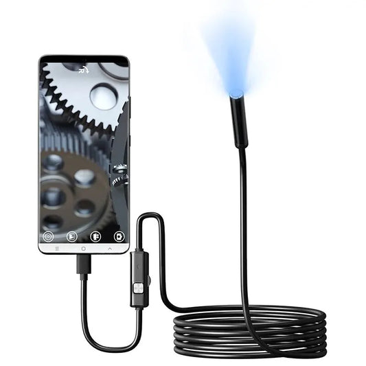 7.0MM Type-C Endoscope Camera - IP67 Waterproof, 6 LEDs, Adjustable USB Inspection Borescope for Android and PC