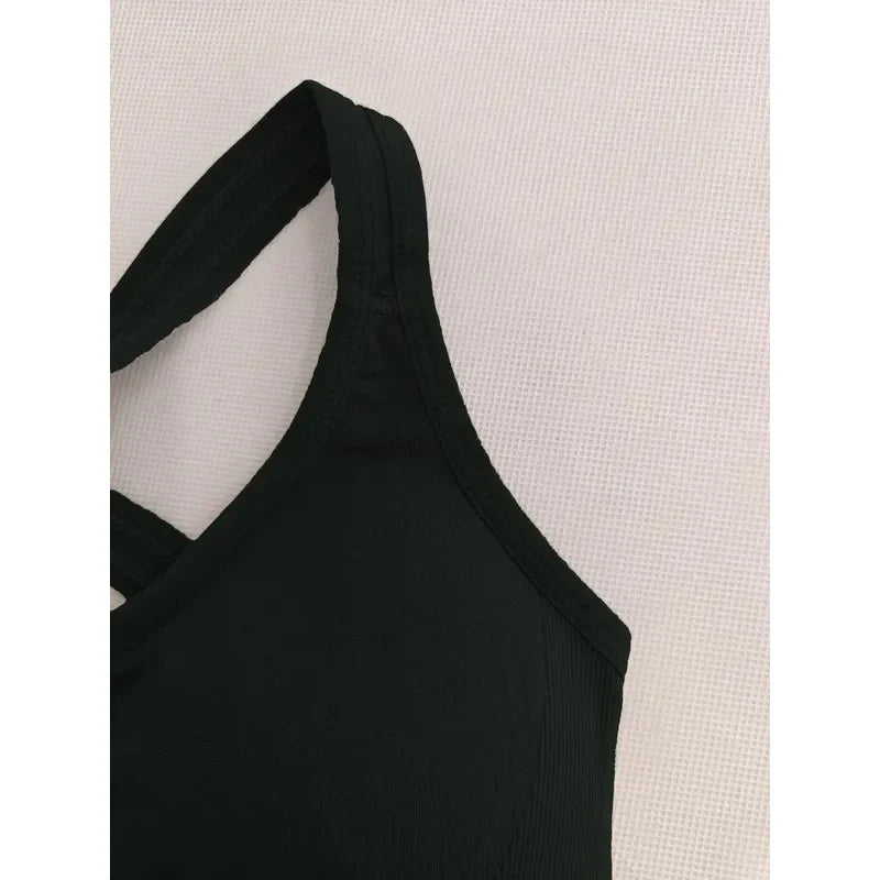 Seamless Sports Yoga Tank Bra - Breathable Push Up Comfort Workout Top for Fitness and Active Wear