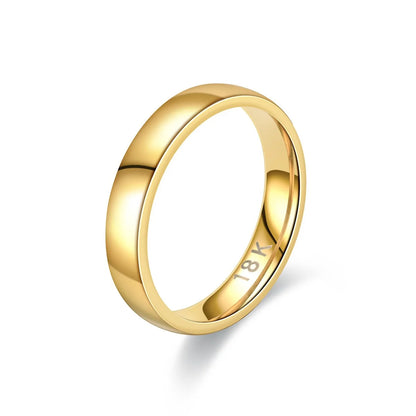 Gold Plated Women’s Wedding & Engagement Ring – Simple Fashion Couple Jewelry Gift