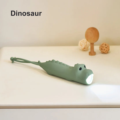 GGbingo Cute Silicone LED Flashlight – USB Rechargeable Bear and Rabbit Torch for Kids, Home, and Outdoor Use