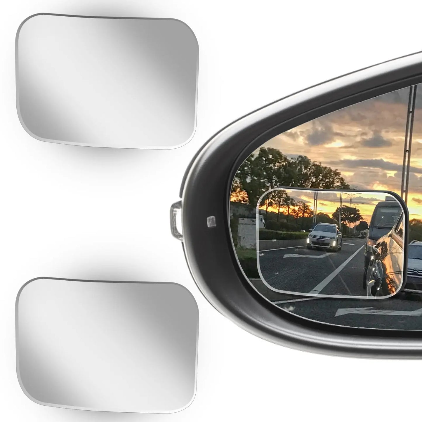 2pcs 360° Adjustable Car Blind Spot Mirrors – HD Convex Rear View Mirror for SUV & Parking