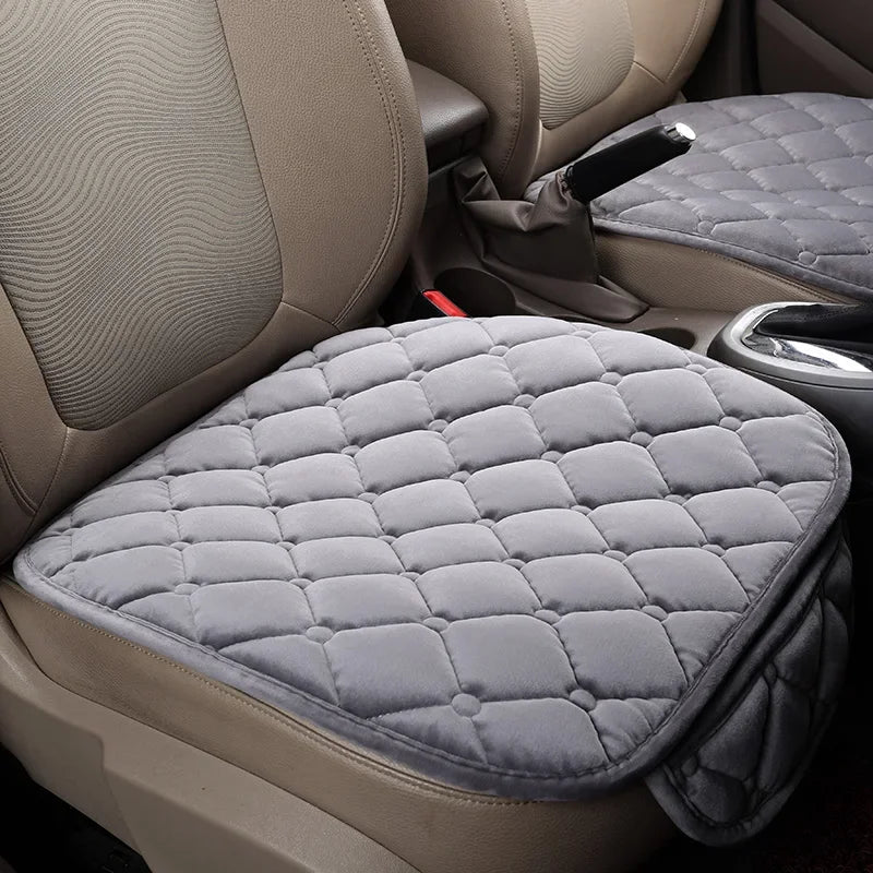 Winter Plush Car Seat Covers - Universal Warm Anti-Slip Front & Rear Seat Protectors