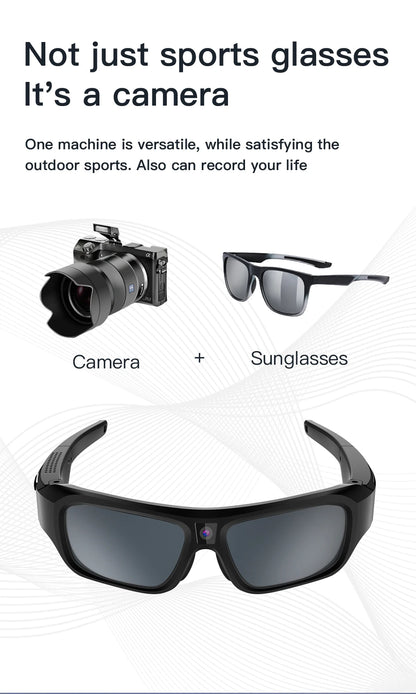 4K HD Smart Glasses Camera — Eyewear Camcorder for Driving, Cycling & Outdoor Video Recording