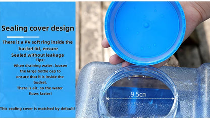 10/15L Food-Grade Water Storage Tank — Durable Car & Camping Container with Faucet and Cover