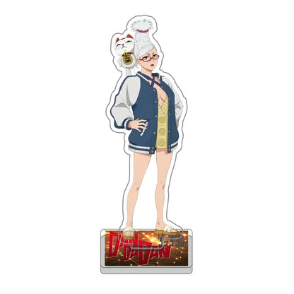 Anime Dandadan Momo Acrylic Keychain Stand – 15cm Cosplay Figure Display Plate for Bag Decoration, Fan Gift & Collectible Ornament