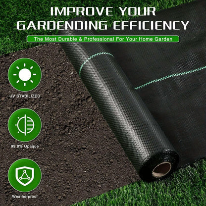 Heavy-Duty Garden Weed Barrier Fabric – Polypropylene Landscape Mat for Road & Gardening Ground Protection