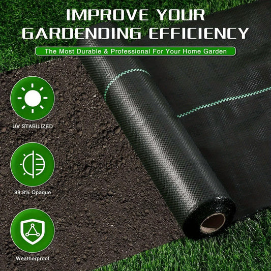 Heavy-Duty Garden Weed Barrier Fabric – Polypropylene Landscape Mat for Road & Gardening Ground Protection