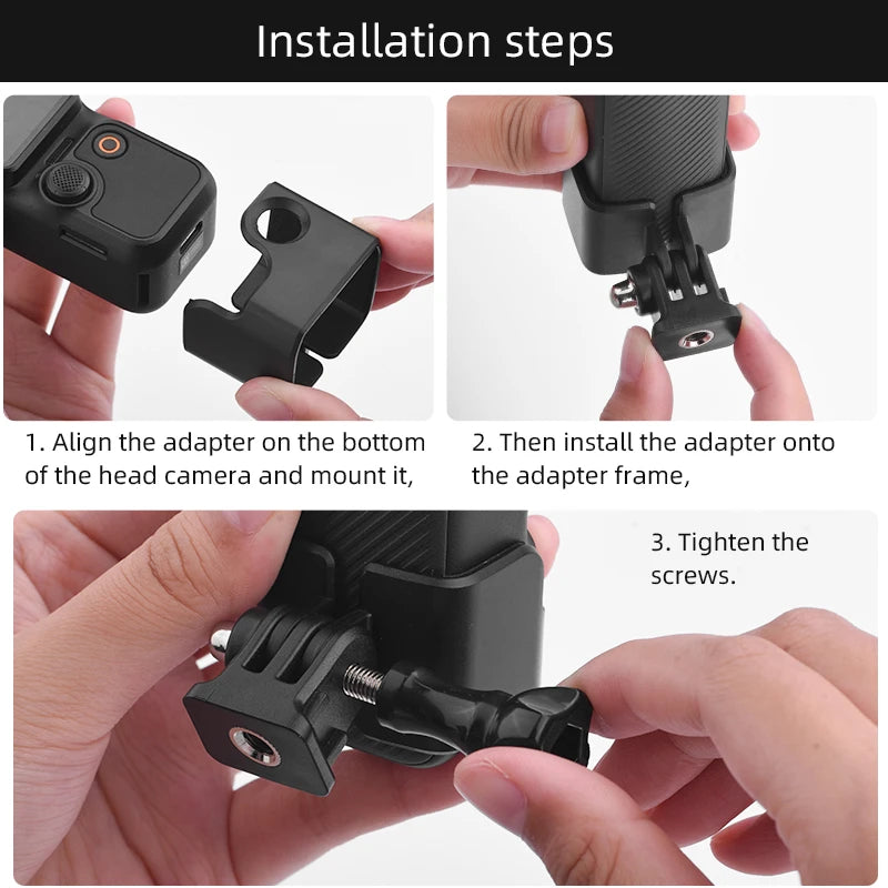 ABS Frame Adapter Mount for DJI OSMO Pocket 3 – Tripod Expansion for Backpack Clip, Bike Holder & Gimbal