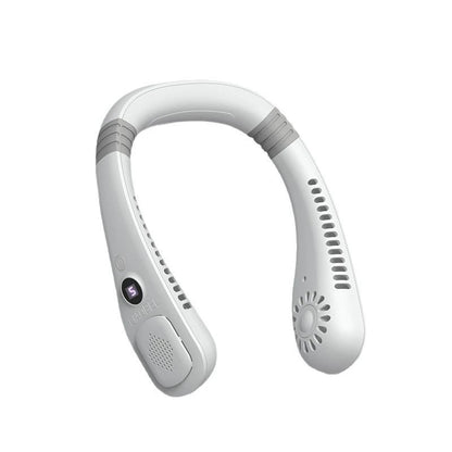 Lenovo Portable Neck Bladeless Fan 2026 – USB Rechargeable Mini Ultra-Quiet Hanging Fan for Sports, Office & Outdoor Use