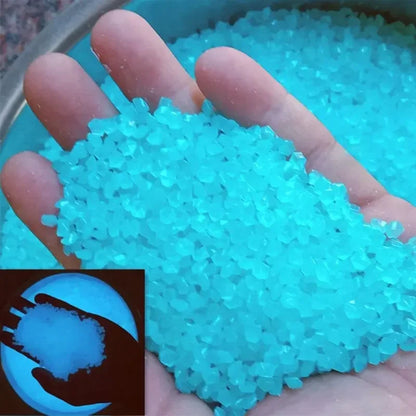 1000-Piece Glow-in-the-Dark Pebbles (3–5mm) – Luminous Sand Stones for Garden Paths, Lawn, Home Décor, and Aquariums