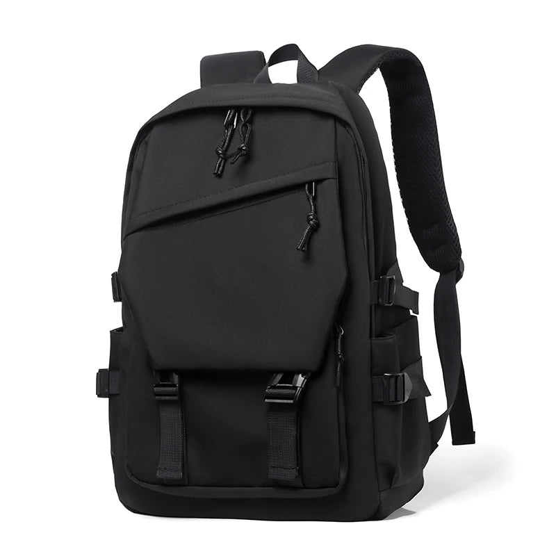 15 Inch Polyester Waterproof Men’s Backpack – Simple, Fashionable Student & Couple Computer Bag