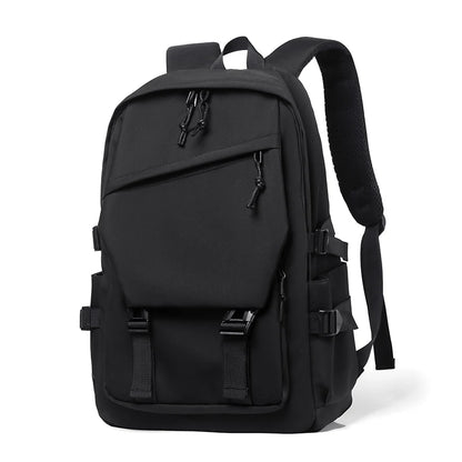 15 Inch Polyester Waterproof Men’s Backpack – Simple, Fashionable Student & Couple Computer Bag